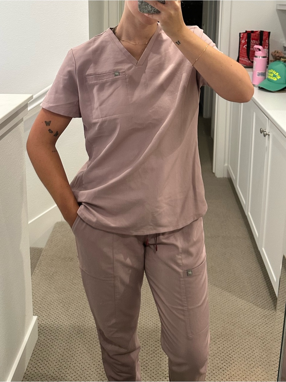 Fabletics Scrub Set Dusty Rose - M